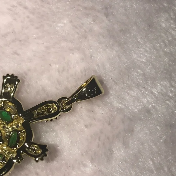 Elegant Xuping Jewelry Charm Gold & Green Sea Turtle Fashion Jewelry Pendant New - Picture 4 of 10